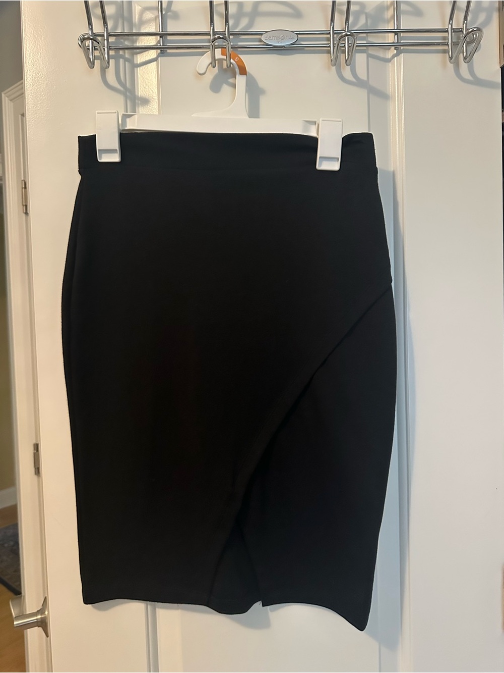 Popular Basics Black Asymmetric Pencil Skirt